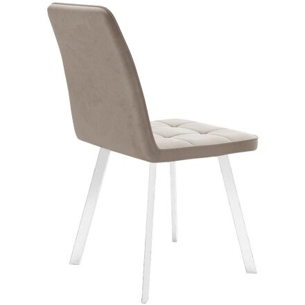 Стул DikLine 207 B03 BEIGE, ножки белые 