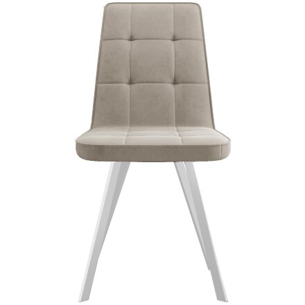 Стул DikLine 207 B03 BEIGE, ножки белые 