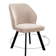 Стул DikLine 232 поворотный B03 BEIGE, ножки черные