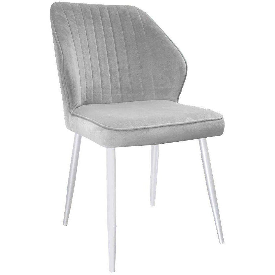Стул DikLine 222M B22 GREY, ножки белые Стул DikLine 222M B22 GREY, ножки белые