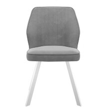 Стул DikLine 232 поворотный B22 GREY, ножки белые