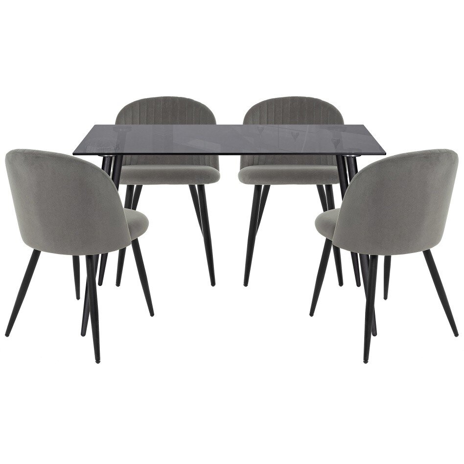 Обеденная группа Сариел dark gray / black Обеденная группа Сариел dark gray / black