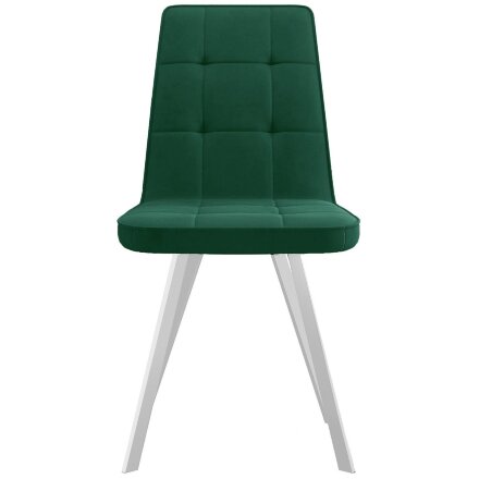 Стул DikLine 207 В10 GREEN, ножки белые 