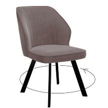 Стул DikLine 232 поворотный B5 LATTE, ножки черные