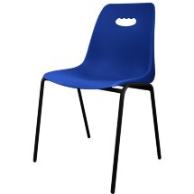 Стул пластиковый на черном металлокаркасе Venezia-4 RAL 5017