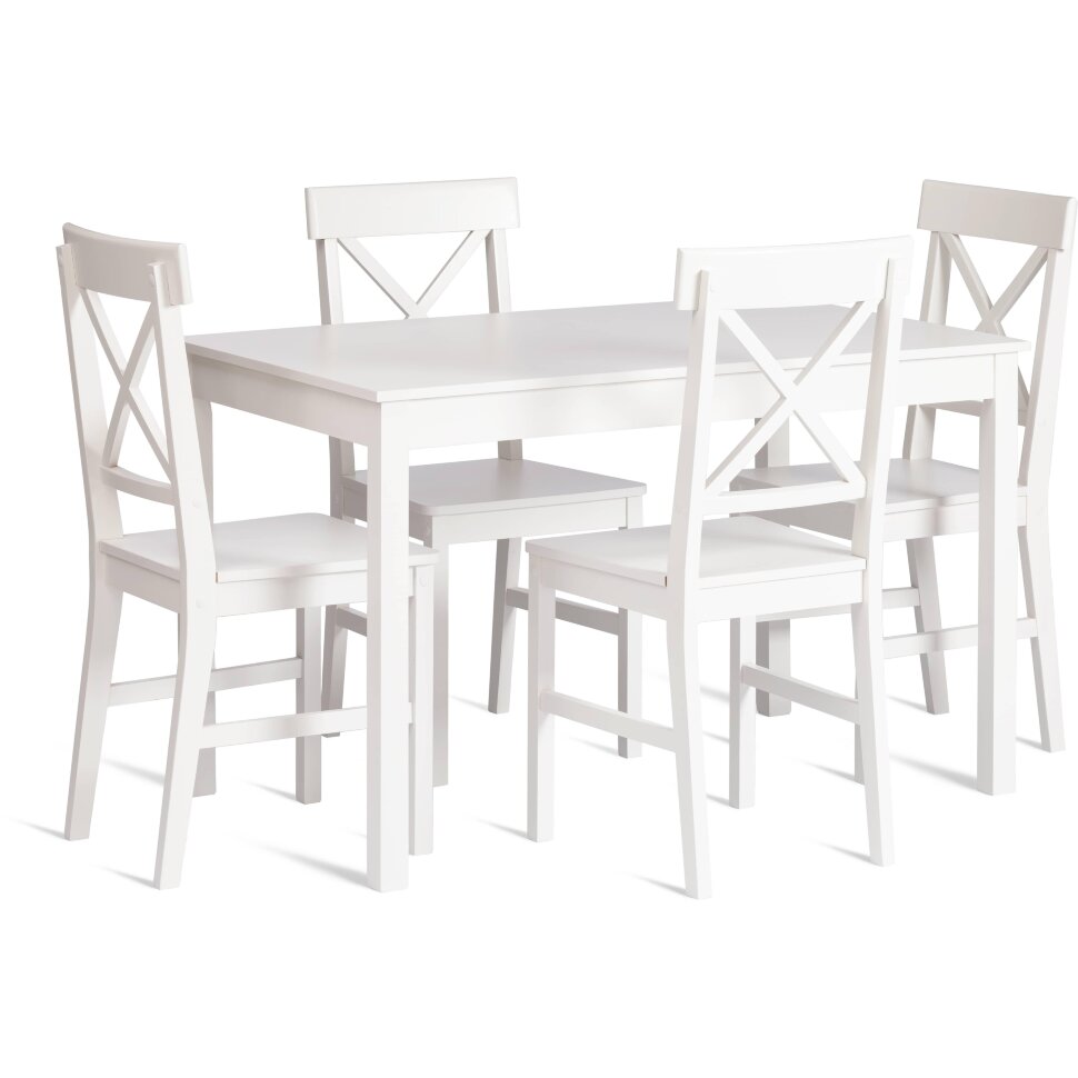 Обеденный комплект Хадсон (стол + 4 стула)/ Hudson Dining Set (mod.0102) Обеденный комплект Хадсон (стол + 4 стула)/ Hudson Dining Set (mod.0102)