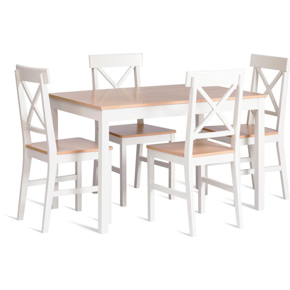 Обеденный комплект Хадсон (стол + 4 стула)/ Hudson Dining Set (mod.0103) Обеденный комплект Хадсон (стол + 4 стула)/ Hudson Dining Set (mod.0103)