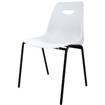 Стул пластиковый на черном металлокаркасе Venezia-4 RAL 9003