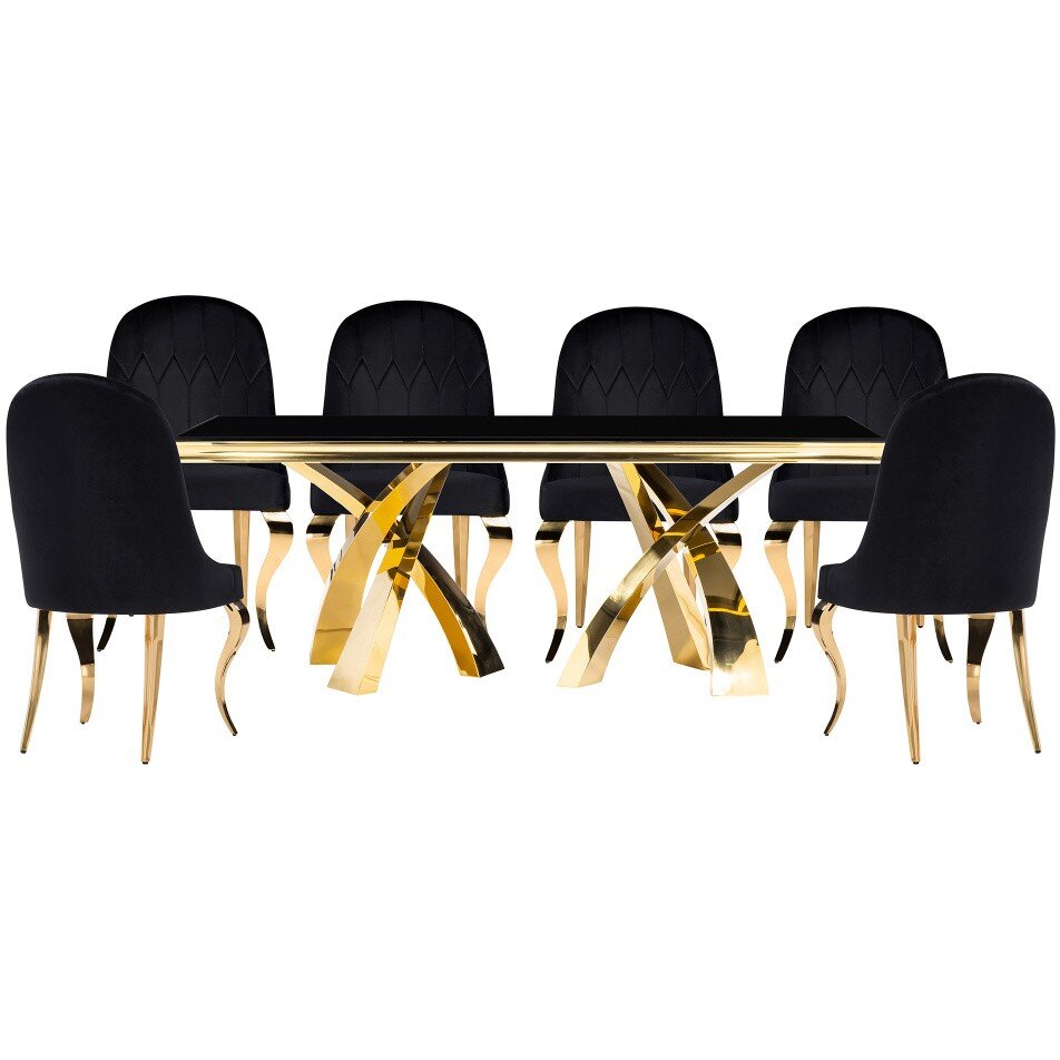 Обеденная группа Гилай black / gold Обеденная группа Гилай black / gold