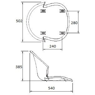 Стул барный пластиковый на металлокаркасе Smile-Bar синий RAL 5002 Синий