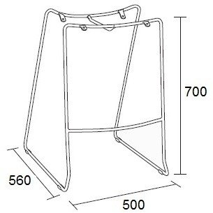 Стул барный пластиковый на металлокаркасе Smile-Bar синий RAL 5002 Синий