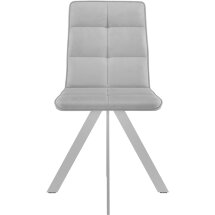 Стул DikLine 230 поворотный B22 GREY, ножки белые