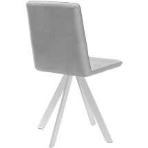 Стул DikLine 230 поворотный B22 GREY, ножки белые