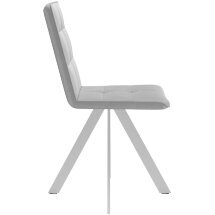 Стул DikLine 230 поворотный B22 GREY, ножки белые