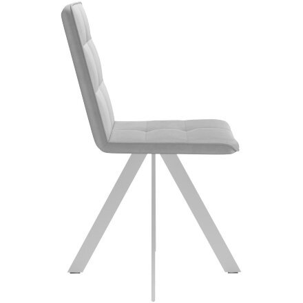 Стул DikLine 230 поворотный B22 GREY, ножки белые 