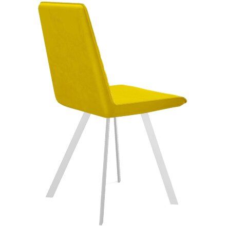 Стул DikLine 202 B16 YELLOW, ножки белые 