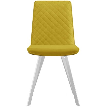 Стул DikLine 202 B16 YELLOW, ножки белые 