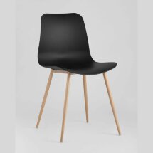 Стул Stool Group CHARMAN черный, пластик, металлические ножки, принт бука