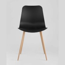 Стул Stool Group CHARMAN черный, пластик, металлические ножки, принт бука