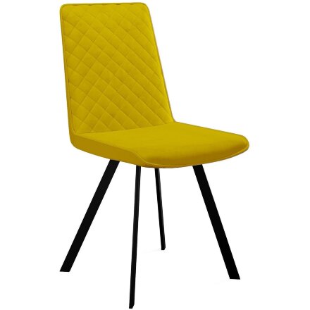 Стул DikLine 202 B16 YELLOW, ножки черные 