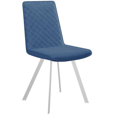 Стул DikLine 202 B8 BLUE, ножки белые 