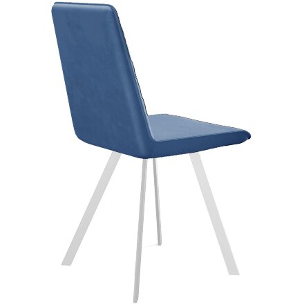 Стул DikLine 202 B8 BLUE, ножки белые 