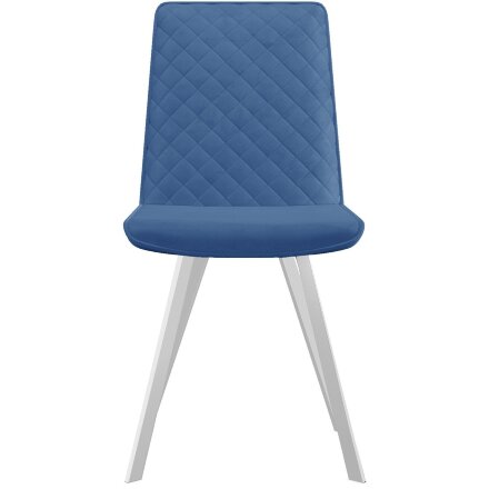 Стул DikLine 202 B8 BLUE, ножки белые 