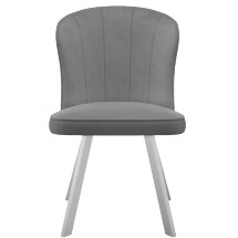 Стул DikLine 219 поворотный, B22 GREY, ножки белые