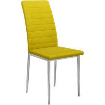 Стул DikLine ТЕКС каркас хром/  B16 YELLOW