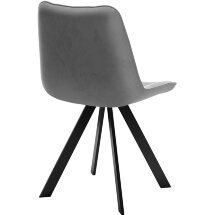 Стул DikLine 229 поворотный, B22 GREY, ножки черные