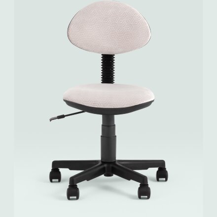 Кресло компьютерное Stool Group детское УМКА геометрия светло-розовый обивка ткань крестовина пластик механизм регулировки высот 