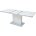 Стол ALTA 120 GREY-WHITE MARBLE/ WHITE глазурованное стекло М-City 