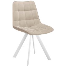 Стул DikLine 229 поворотный, B03 BEIGE, ножки белые
