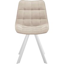 Стул DikLine 229 поворотный, B03 BEIGE, ножки белые