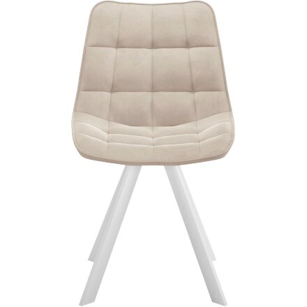 Стул DikLine 229 поворотный, B03 BEIGE, ножки белые 