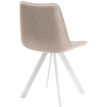 Стул DikLine 229 поворотный, B03 BEIGE, ножки белые