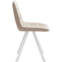Стул DikLine 229 поворотный, B03 BEIGE, ножки белые
