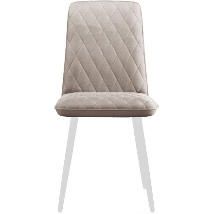 Стул DikLine 205 B03 BEIGE, ножки белые 