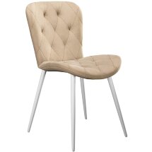 Стул DikLine 303 B03 BEIGE, ножки белые