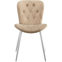 Стул DikLine 303 B03 BEIGE, ножки белые