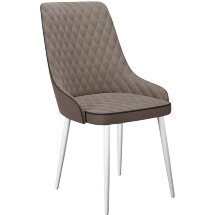 Стул DikLine 305 B5 LATTE, ножки белые