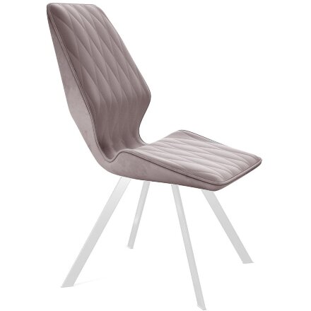 Стул DikLine 243 B5 LATTE поворотный/ ножки белые 