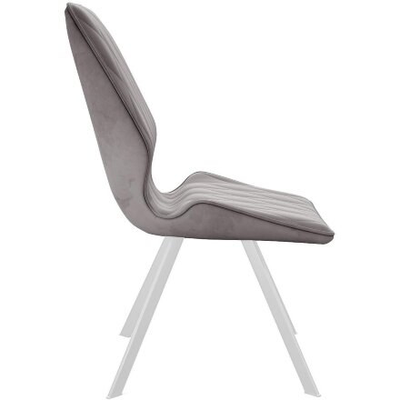 Стул DikLine 243 B5 LATTE поворотный/ ножки белые 