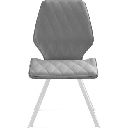 Стул DikLine 243 B22 GREY поворотный/ ножки белые 