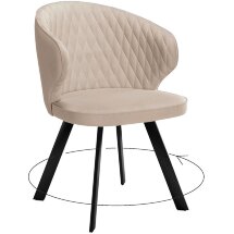 Стул DikLine 249 поворотный, B03 BEIGE, ножки черные